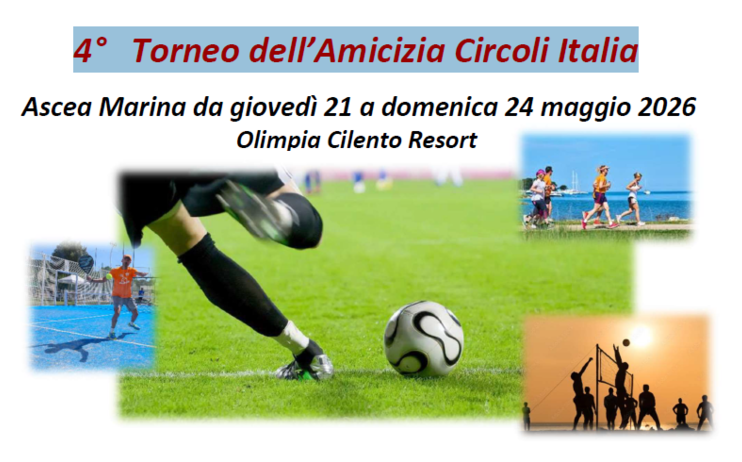 4° Torneo dell’Amicizia Circoli Italia ed. 2026